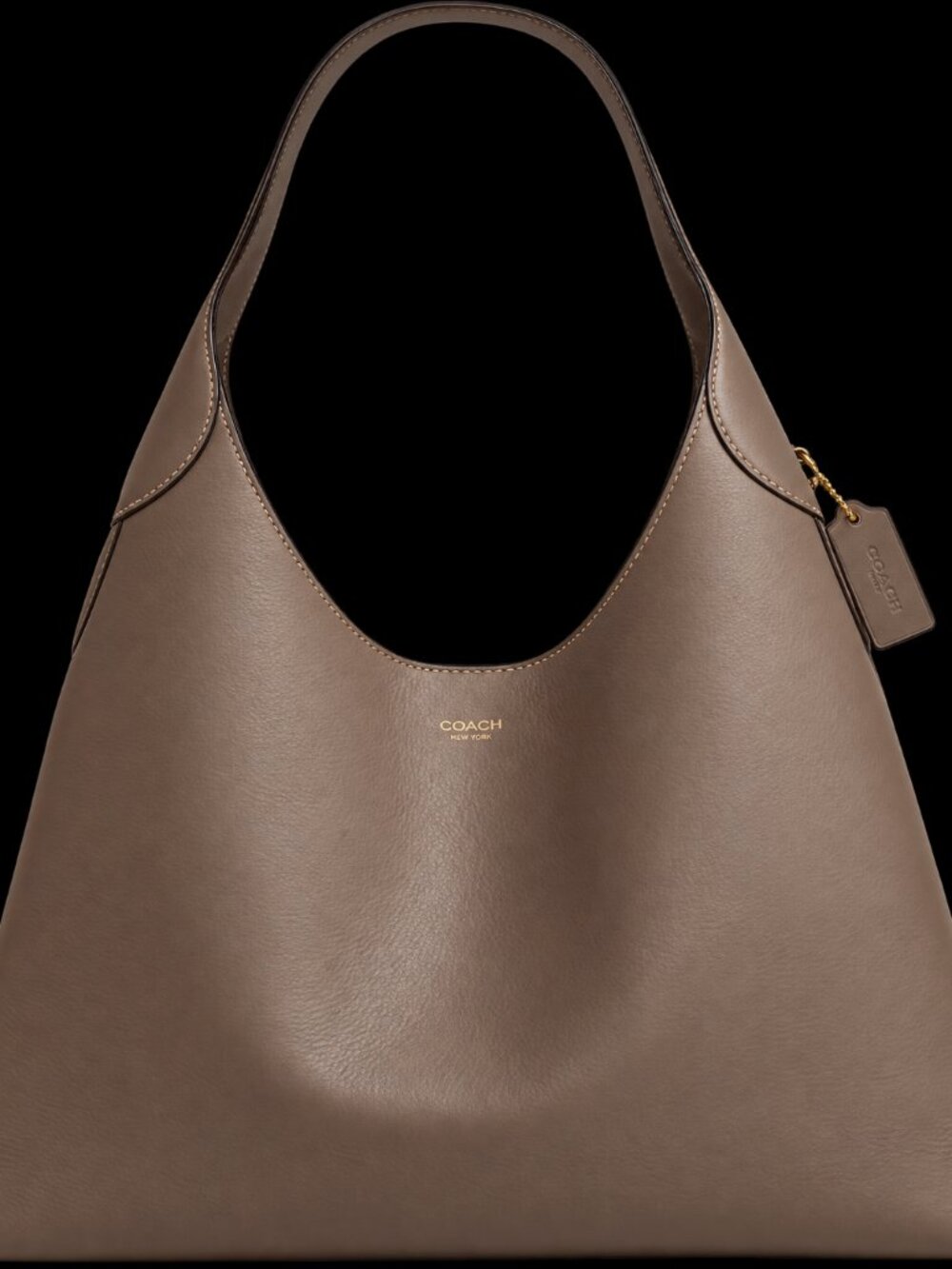 NWT Coach Brooklyn Shoulder Bag 39 Dark Stone Leather - Picture 8 of 8